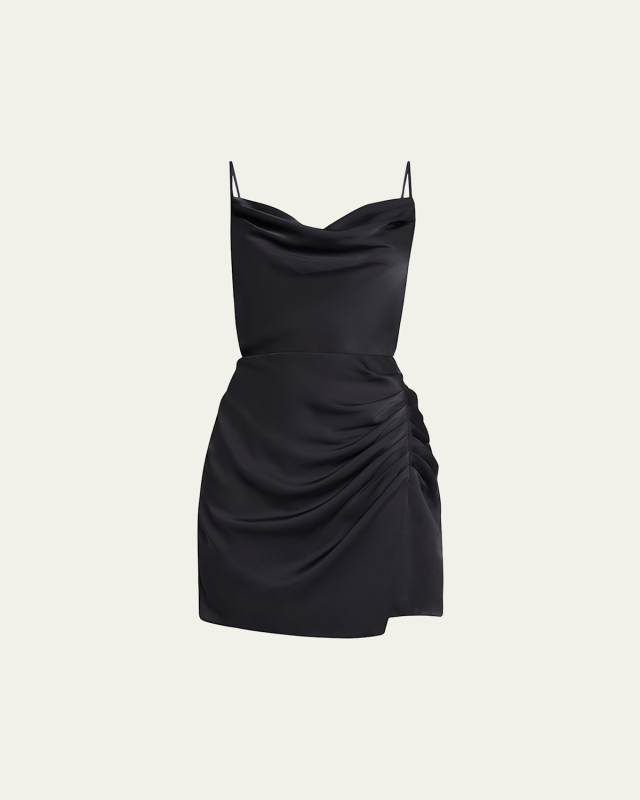 Mariela Cowl-Neck Mini Dress